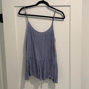 Straps, ruffle bottom